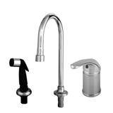 B-2744 SIDE MOUNT FAUCET W/ RIGID GOOSENECK & SIDE SPRAY