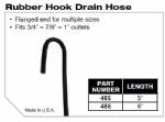 485-5' Rubber Hook Drain Hose