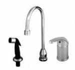 B-2743 SIDE MOUNT FAUCET W/ SWIVEL GOOSENECK & SIDE SPRAY