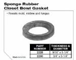 pasco2228  Sponge Rubber Closet Bowl Gasket